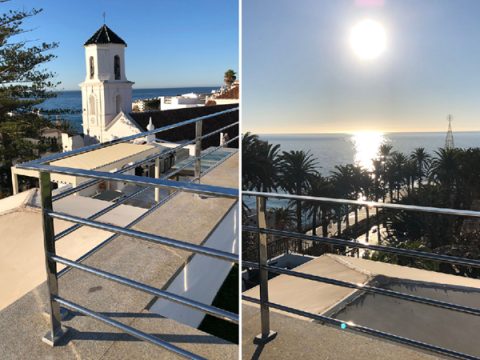 Barandilla de acero en vivienda situada en Nerja